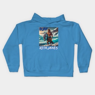 REYKJANES ICELAND - Surfing for Fun and Laughs Whales Kids Hoodie